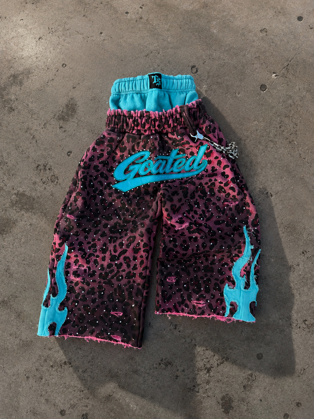YOUTH JORTS SET WHITE CHEETAH SET