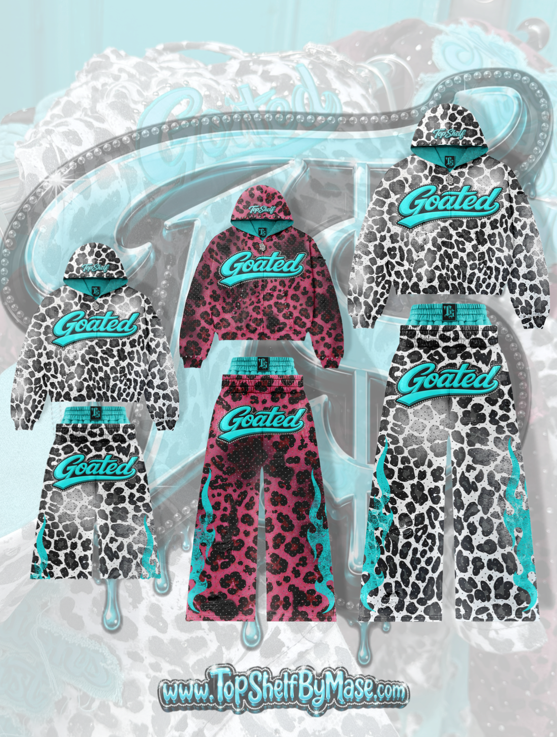 ADULT WHITE CHEETAH SET