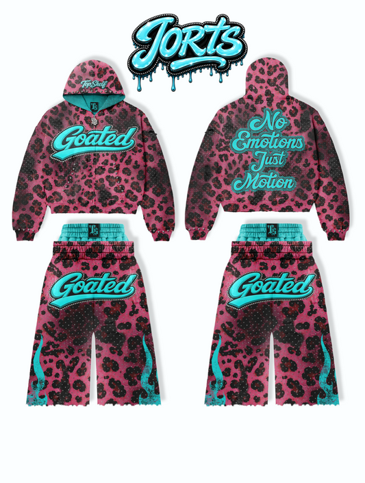 YOUTH JORTS PINK CHEETAH SET