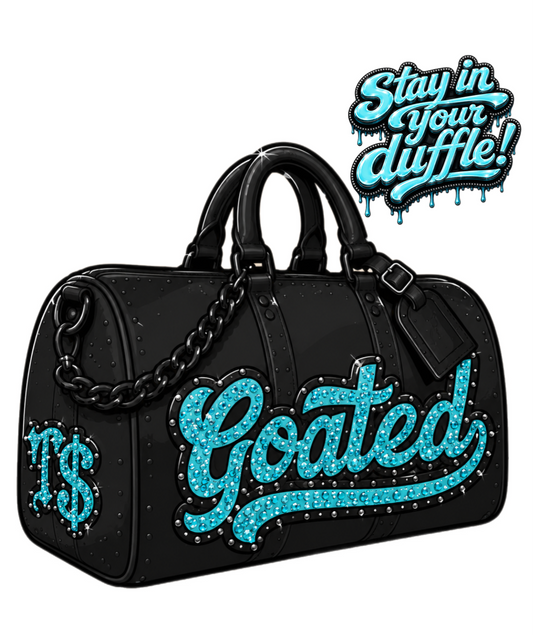 STAY IN YOUR DUFFEL!!LEATHER DUFFLE BAG