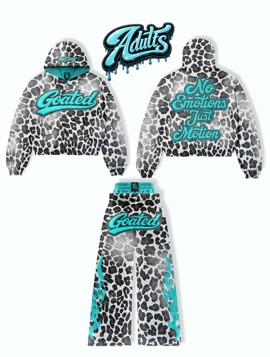 ADULT WHITE CHEETAH SET